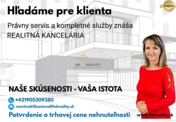 Reality Hľadáme pre klienta rodinný dom v obci Ludrová.