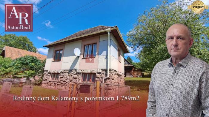 Reality PREDAJ: Rodinný dom Kalameny s pozemkom 1.789m2