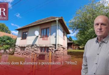 Reality PREDAJ: Rodinný dom Kalameny s pozemkom 1.789m2