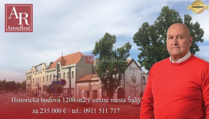Reality NA PREDAJ: veľký polyfunkčný dom v historickom centre mesta Šahy