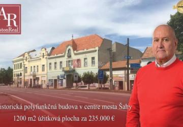 Reality HISTORICKÁ BUDOVA / DOM - OBCHODY a BYTY v centre mesta Šahy