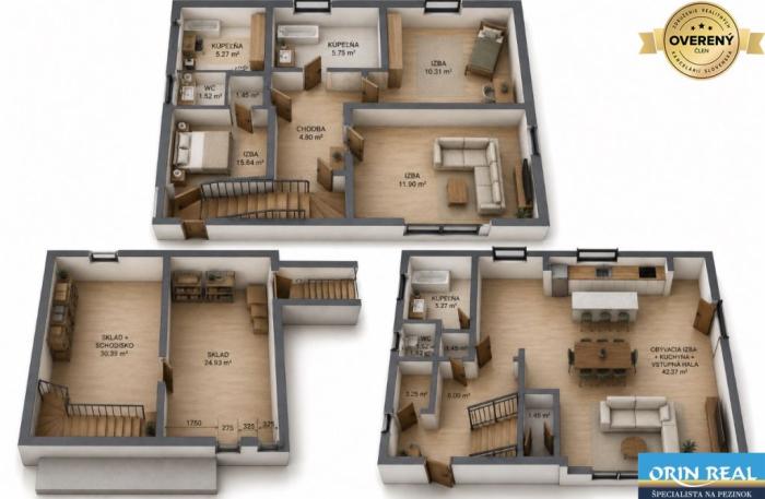 Reality Nádherný 4izbový dom v obci Dubová 196m2 + pivnica