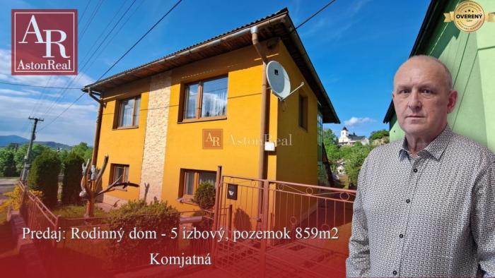 Reality Predaj: Rodinný dom - 5 izbový, pozemok 859m2, Komjatná