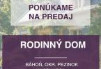 Reality Ponúkame na predaj starší rodinný dom v okrese Pezinok.