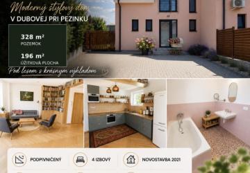 Reality Nádherný 4izbový dom Novostavba v obci Dubová 196m2 - pivnica
