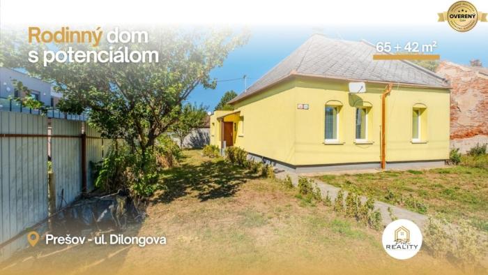 Reality PREDAJ | RD s garážou s výnimočným potenciálom – Dilongova, Prešov