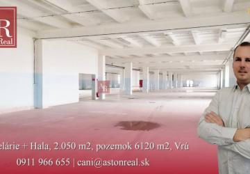 Reality PREDAJ: Kancelárie + Hala, 2.050 m2, pozemok 6120 m2, Vrútky
