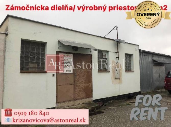 Reality NA PRENÁJOM: Zámočnícka dielňa/ Výrobný priestor- Dubnica nad Váhom