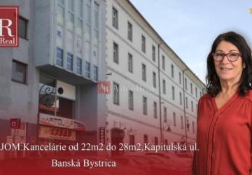 Reality PRENÁJOM: Kancelárie od 22m2 do 28m2, Kapitulská ul.Banská Bystrica