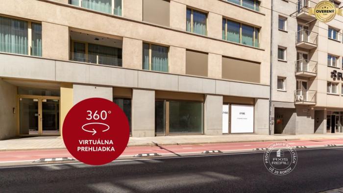 Reality AXIS REAL | Dunajská obch. priestor 107 m2 z ulice, novostavba, garáž