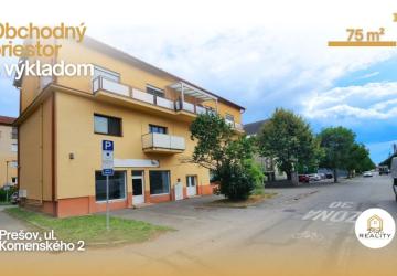 Reality NA PREDAJ | Obchodný priestor 75 m² | ul. Komenského, Prešov