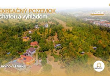 Reality PREDAJ | REKREAČNÝ POZEMOK 3263 m² s CHATOU A VÝHĽADOM