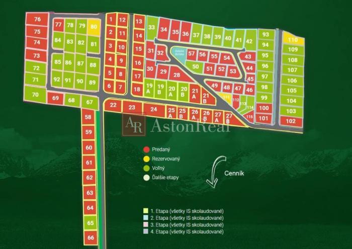 Reality Lukratívne stavebné pozemky Vysoké Tatry - Veľ. Lomnica - od 563 m2