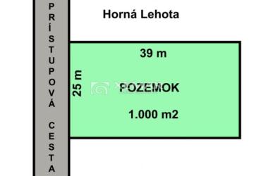 Reality Pozemok pre rodinný dom, Horná Lehota