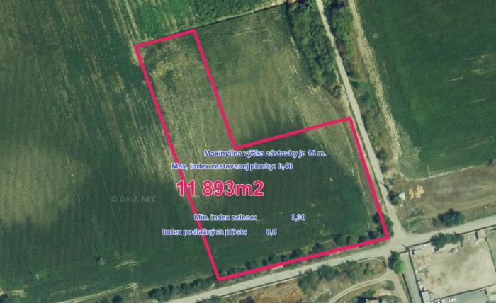 Reality Ponúkame výhodne na predaj pozemok o výmere 11 890m2, Bernolákovo