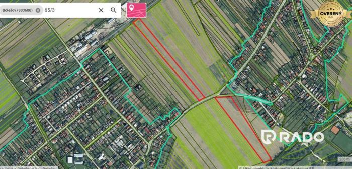 Reality RADO | Poľnohospodárske pozemky |  8689,39m2 a 11417,24m2 | Bolešov