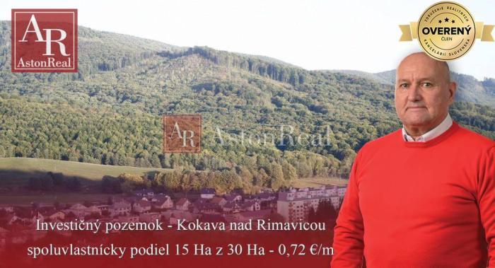 Reality Investičný lesný pozemok, rozloha: 15 ha, Kokava Nad Rimavicou