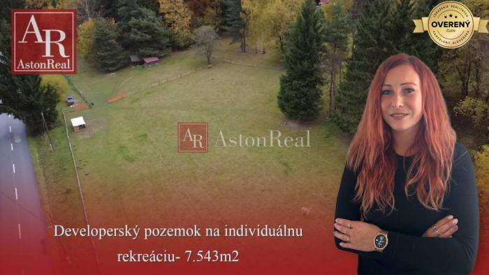 Reality Na predaj pozemok pre individuálnu rekreáciu- Čertov 7.543m2