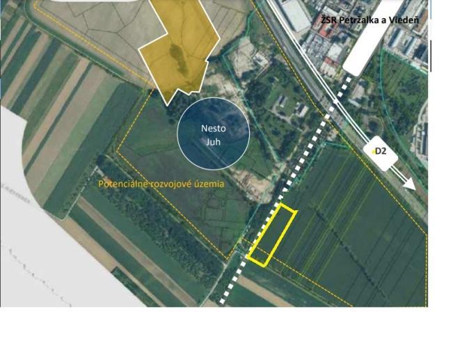 Reality V Petržalke pri NESTE a hranici s Rakúskom pozemok o rozlohe 3.995 m2 ,