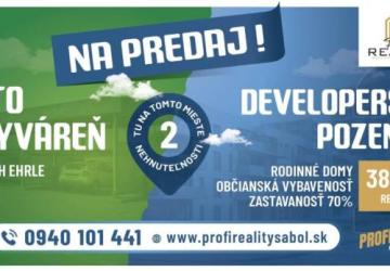 Reality Developerský pozemok s Autoumyvárňou - možnosť kúpy po častiach