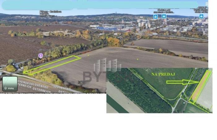 Reality V Petržalke pri NESTE a hranici s Rakúskom pozemok o rozlohe 3.995 m2 ,