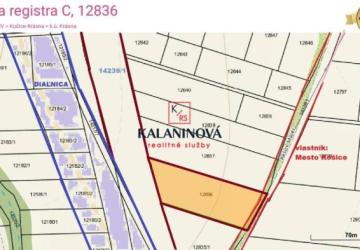 Reality Na predaj  POZEMOK – parcela reg. "C" č. 12836, KOŠICE - KRÁSNA