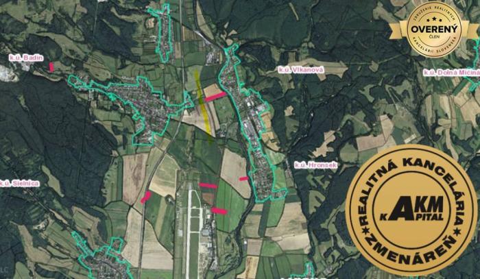 Reality Pozemky na predaj  Badín, okres Banská Bystrica