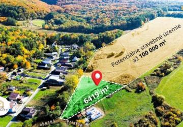 Reality PREDAJ | Pozemok pre 8 RD - Podhradík | 6419 m² | 40,-€ / m²