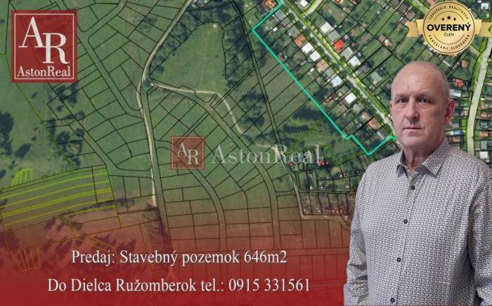 Reality PREDAJ: Stavebný pozemok 646m2, Ružomberok - Do Dielca