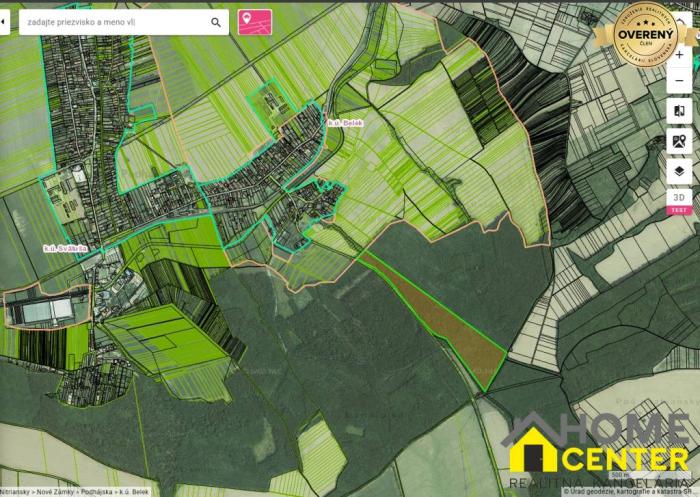 Reality Na predaj les 14,58 hektárov Podhájska