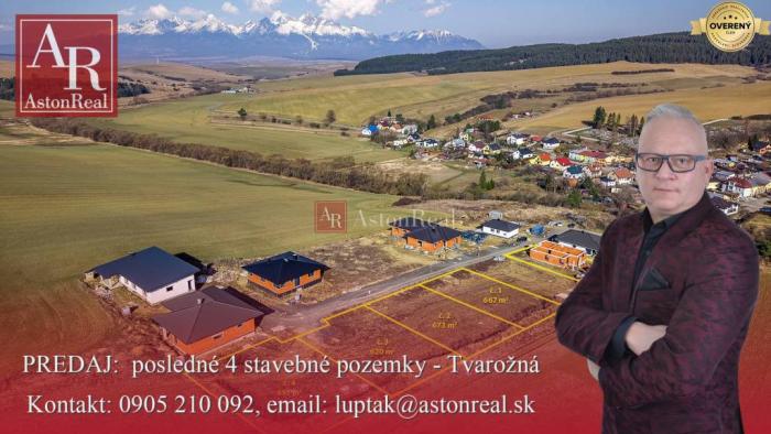 Reality AstonReal: slnečné stavebné pozemky s výhľadom na Tatry - Tvarožná