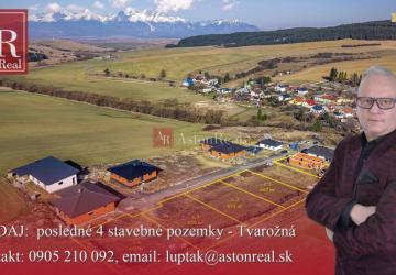 Reality AstonReal: slnečné stavebné pozemky s výhľadom na Tatry - Tvarožná