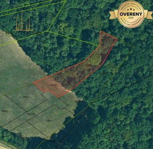 Reality Pozemok na výstavbu RD s vlastným lesom, 15 min od Prešova