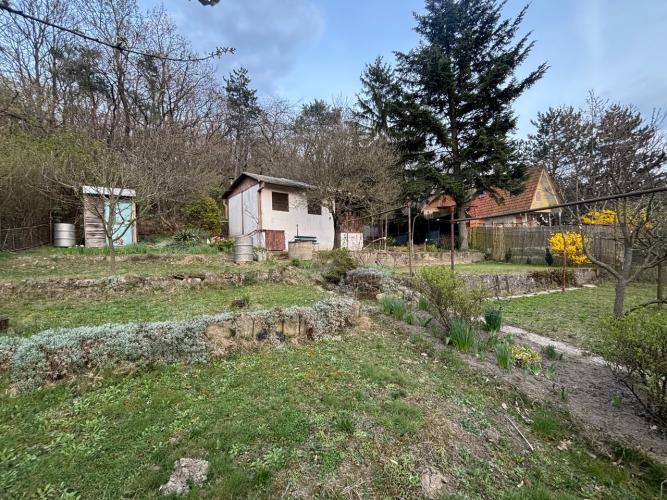 Reality Pozemok 496m2 s chatkou 23m2, elektrika, studňa s čerpadlom, kachľová pec, voľné