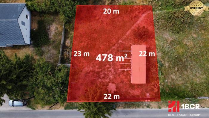 Reality 1.BCR | STAVEBNÝ POZEMOK S VÝMEROU 478 m² S MOBILNÝM DOMOM, IS, PATAŠ