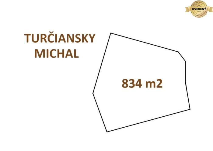 Reality Stavebný pozemok 834m2 TURČIANSKY MICHAL